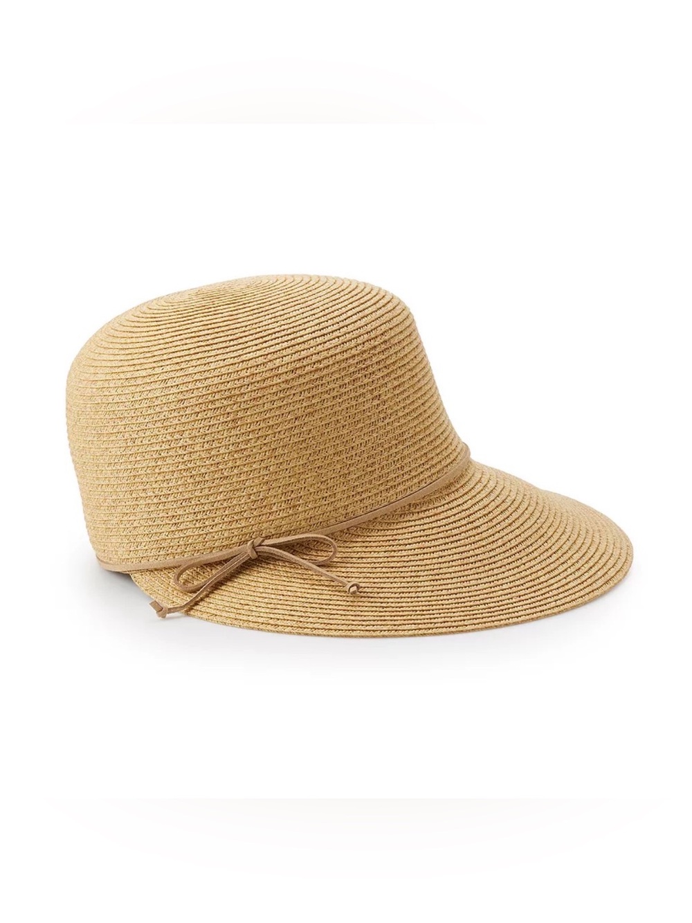 Nine West Braided Straw Face Framer Sun Hat - Camel/Tan